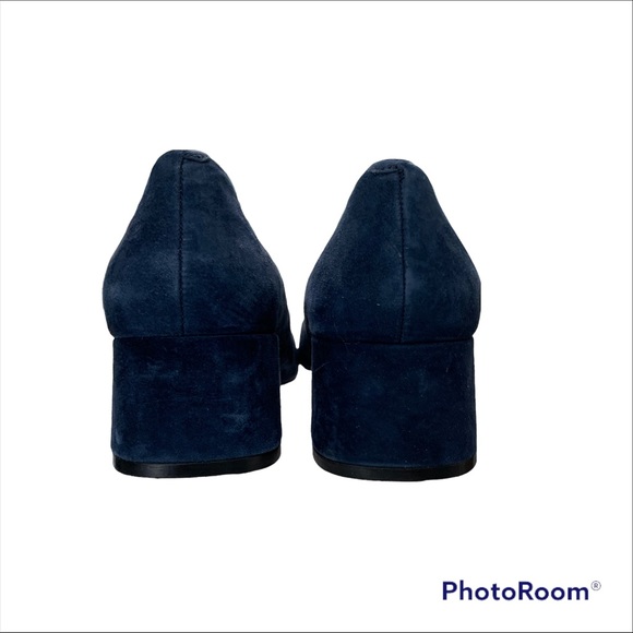 Karl Lagerfeld Navy Block Heel Size 8 - Picture 6 of 8